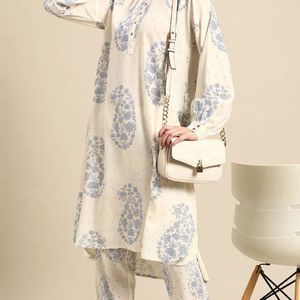 High-Low Kurta With Trousers For Women