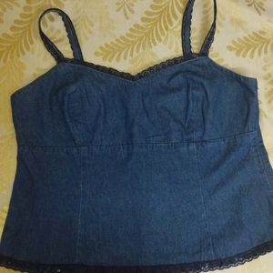 Blue Denim Corset