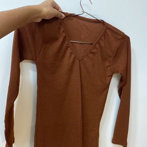 Brown Full Hands Top