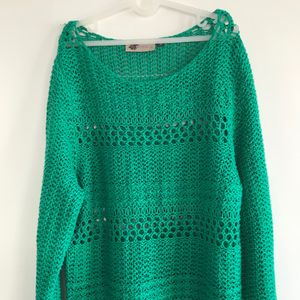 Green Crochet Top