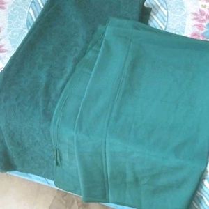 2Piece Peacock green suit set unstitched