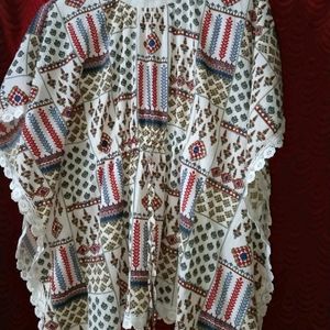 Printed Kaftan Top