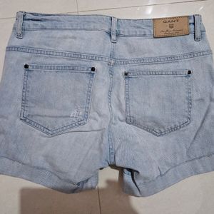 Light Blue Women Denim Short Jeans