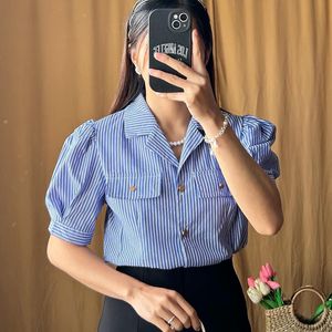 Cute Korean Striped Shirt