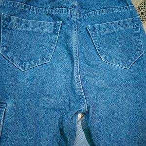 Denim Blue Cargo Jeans