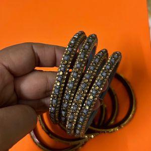 Glass Kada/ Bangles Set Of 2