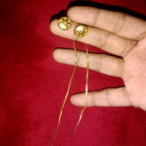 Combo Of Hanging Sui Dhaga & Dimnad Earings