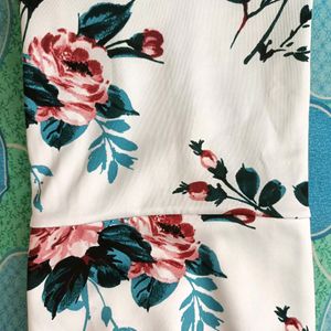 Knee Length Floral Skirt