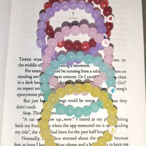 Combo Of Heart Centre Beaded Bracelets