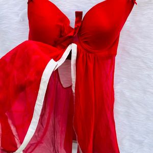 Red santa babydoll