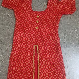 Amazing Red Colour Cotton Kurta