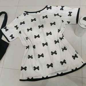 Cute Korean Bow Pinteresty Pj Night Top