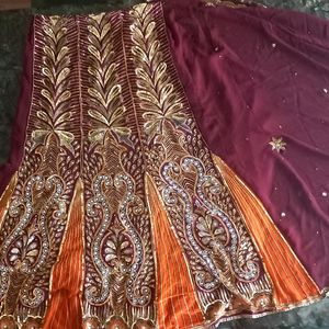 Saree-Half Ghaghra Style Saree