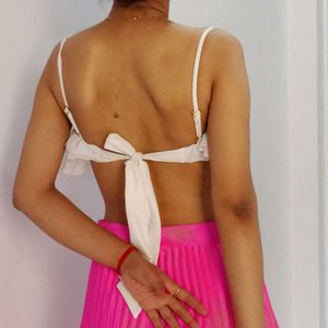 White Frills Padded Bikini Top 👙