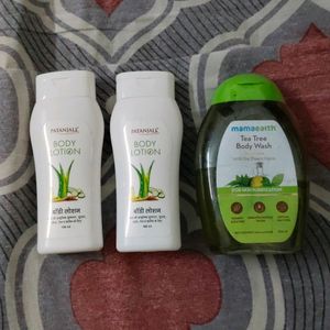 Mamaearth BODY WASH + Patanjali Lotion 2pc