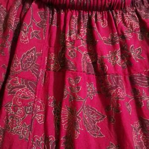 Maroon Skirt Cotton