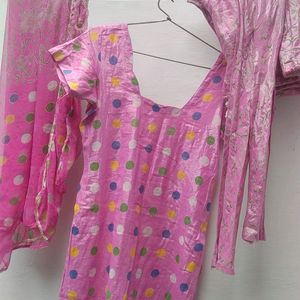 Pink Kurti  Set