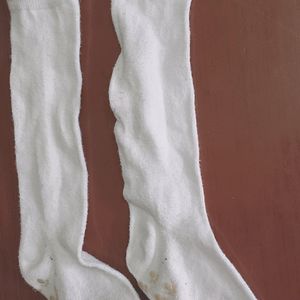 Beautiful White Western Socks.