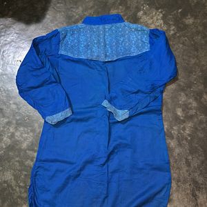 Cotton Blue Casual Top