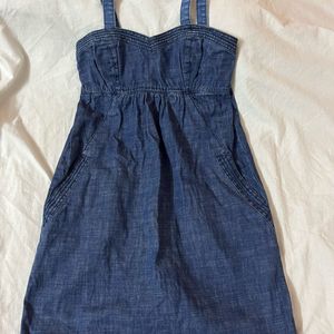 Off Shoulder Mini Denim Dress