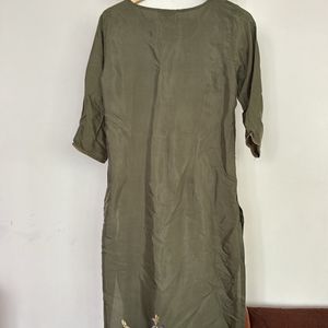 Aurelia Olive Green Kurti