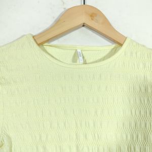 Only Yellow Textured CropTop