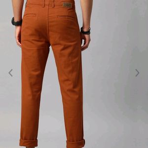 ⚡[SALE] Roadster Men Rust Brown Chinos Trousers