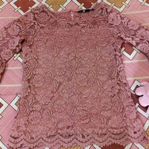 Lace Top Scalloped Hems