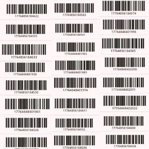 SELLERS BAR CODE 24 ON SHEET Paper No Sticker