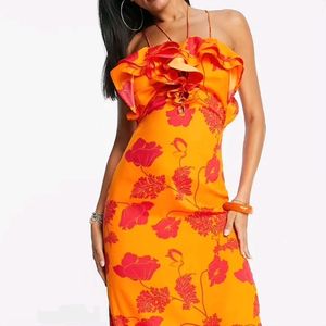 ASOS Flower Backless Premium Dress