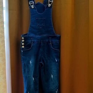 Blue Dungaree Knee Length