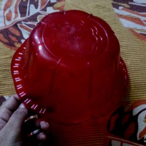 200ml Red Plastic Bowl