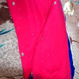 Work Saree With Blouse Stitched