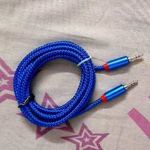 EP to ईपी (Aux) Nylon Braided Cable...Blue color