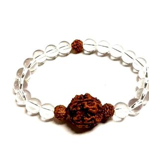 Rudraksha With Crystal Design Bracelet