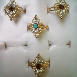 Fancy Diamond Shaped Ring. 1 PC