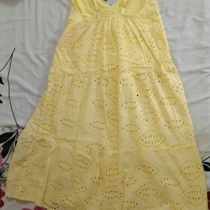 Strappy Midi Yellow Dress