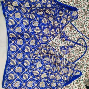 Brand New Embroidered Royal Blue Ethnic Blouse