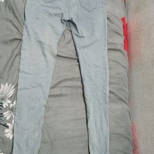 Mid Waist Grey Jean Jeggings