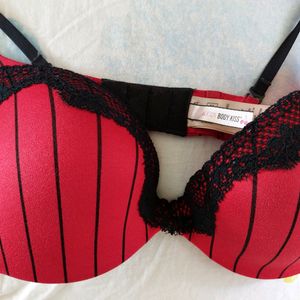 La Senza  Red And Black Bra