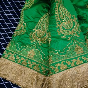 Beautiful Green Silk Saree