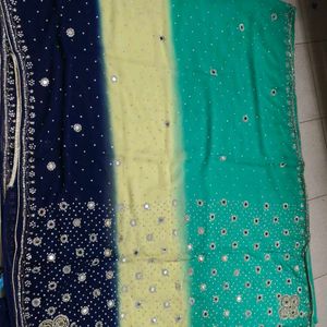 So Nice Three Colour Mix Saree