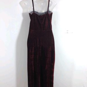 Maroon Velvet Dress (Women's)