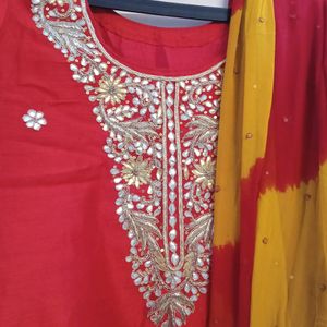 3 Piece Kurta Set ,kurti ,dupatta And Salwar