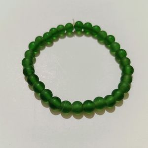 3pcs Set of handmade Green glass beads bracelets