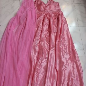 Pink Dupion Silk Gown