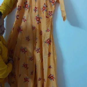 Partywear Gown With Embroidery