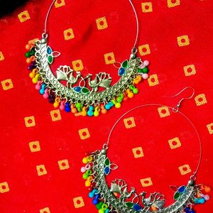 Girlish Multicolour BeadsPeacock Earring