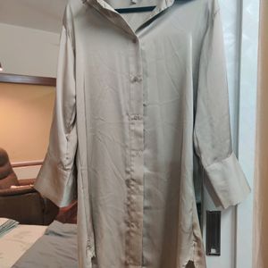 H&M Satin Long shirt