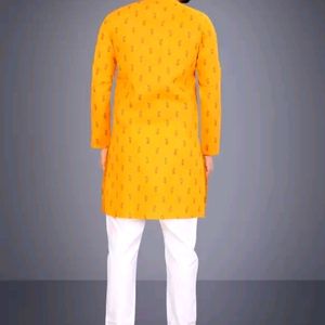 New Cotton Blend Kurta Pyjama Set